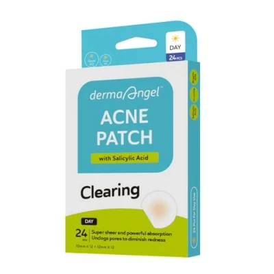Image of Derma Angel pimple patches spot 24 Pcs Acne patch Day Invisible Hydrocolloid for All Skin Types with Salicyclic Acid (Day patches)
