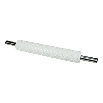 Image of PME Deep Impression Basketweave Rolling Pin 38 cm (15 Inches), White