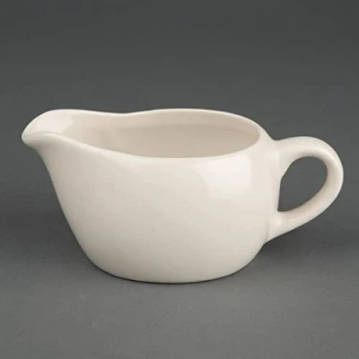 Image of Olympia Ivory Sauce Boats 160Ml 55Oz Porcelain Gravy Dish Bucket Roasting 6pc