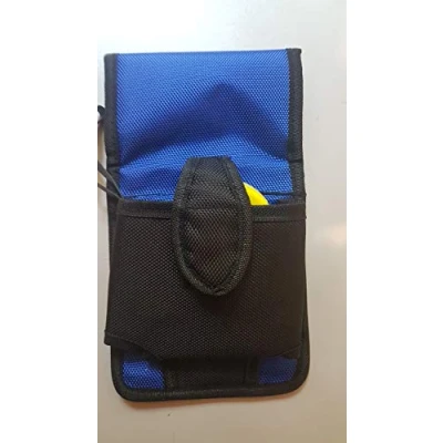 Image of Scaffolding Nylon Blue Tools Belt Pockets Pouch Tool Set Double Triple Frog Versatile Pocket Tape Level Holder (Tape Holder)