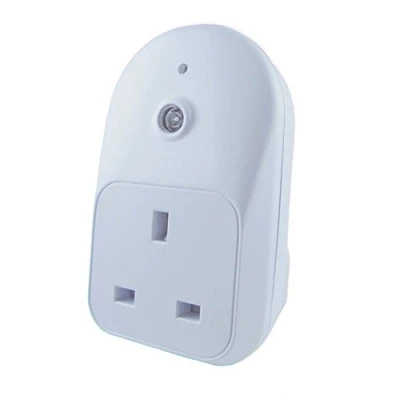 Image of Plug in SECURITY TIMER switches light on and off a Random pattern. No programming required