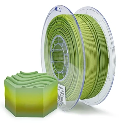 Image of ZIRO Matte Gradeint Filament PLA 1.75mm, Multicolor 3D Printer Filament, 1 kg, Rainbow Matcha