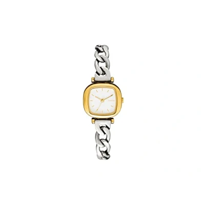 Image of KOMONO Moneypenny Revolt Gold Silver Mix Women&#039;s Japanese Quartz Analogue Watch with Stainless Steel Strap