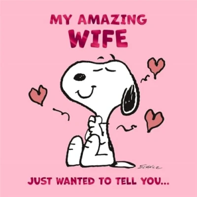 Image of Cards Hallmark Peanuts Snoopy Wife Birthday My Amazing Just wanted to tell you...