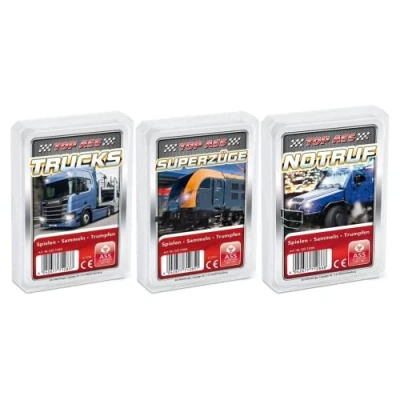 Image of Ass Altenburger Set of 3 Quartet Games / Vehicle World Consisting 1. Top Trucks 2nd Emergency Call 3rd Supertrains