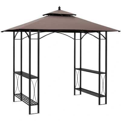 Image of Outsunny 2.5 X 1.5m 8ft Patio Outdoor Gazebo Bbq Shelter Tent Shade Canopy Awning Garden