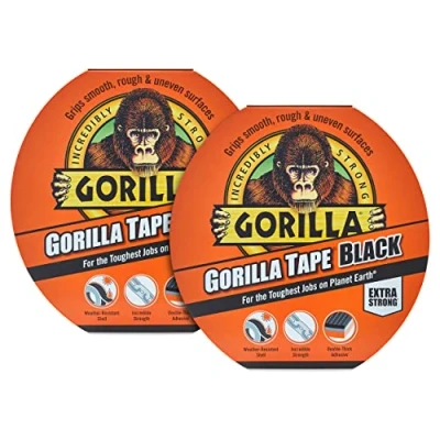 Image of Gorilla 3044000 Tape Black 11m (2 Pack)