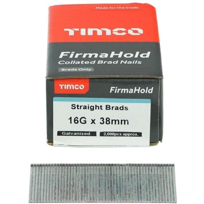 Image of TIMCO BG1638 Firmahold Straight Brad 16 x 38 Galvanised (Box of 2000)