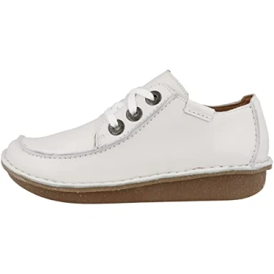 Image of Clarks Women&#039;s Funny Dream Oxford, White Leather, 5 UK