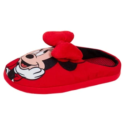 Image of Disney Girls Minnie Mouse Slippers Red EU 30 / UK 11.5 Child