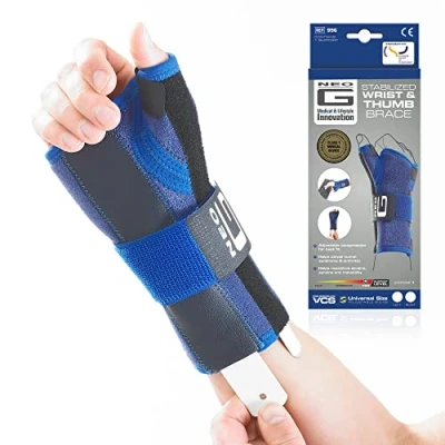 Image of Neo G Wrist and Thumb Support Stabilized Carpal Tunnel Splint for Arthritis, Tendonitis, Joint Pain Brace Adjustable Compression Hand Left