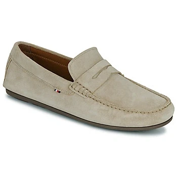 Image of Tommy Hilfiger Casual Driver Moccasins, Men&#039;s, Size: 6.5, Beige/brown Suede