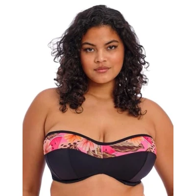 Image of Elomi Swim Cabana Nights Underwired Plunge Bikini Top (40GG, Multi)