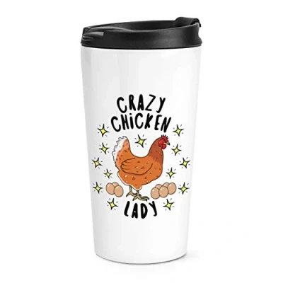 Image of Crazy Chicken Lady Stars Travel Mug Cup