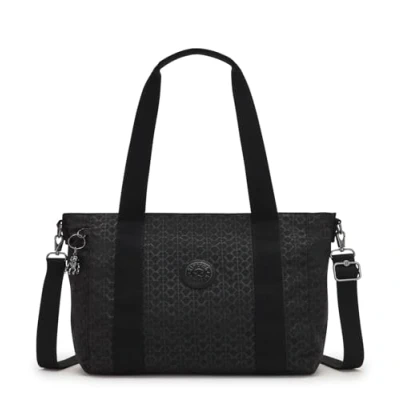 Image of Kipling ASSENI S Small tote, Totes, Signature Emb (Black)