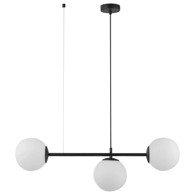Image of TK Lighting Celeste hanging light with spherical glass, 3 bulb