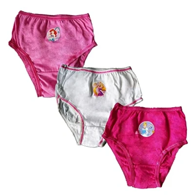 Image of Childrens Kids Disney Princess Underwear Pants Knickers Briefs 3 Pack (7 8 Years)