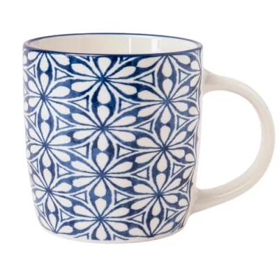 Image of Blue Geometric Ceramic Mug 350ml Assorted Designs