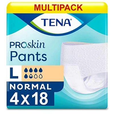Image of TENA Pants Normal Large (900ml) Incontinence Protection 4 Pack of 18