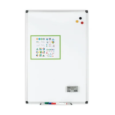 Image of Bi Office Whiteboard Maya, Magnetic, Aluminium Frame, 120 x 90 cm