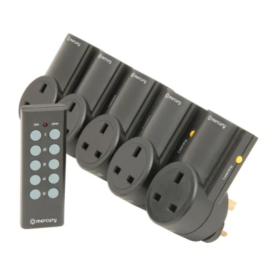 Image of Remote Control Mains Socket Adaptors Set of 5