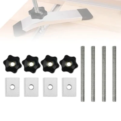 Image of OKUYAN 12PCS T Track Sliding Nut M8 Slot Bolts Woodworking Fastener Set with Aluminum Alloy Slider Stainless Steel Screw and Plastic nuts for Workbenches Jigs Fixtures