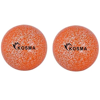 Image of Kosma Set of 2 Glitter Hockey Ball Outdoor Sports PVC Practice Training Balls (Orange)