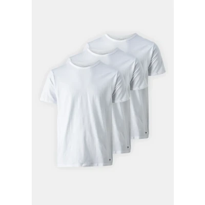 Image of Tommy Hilfiger Men’s 3 Pack Short Sleeve V Neck Stretch T Shirts White/White/White
