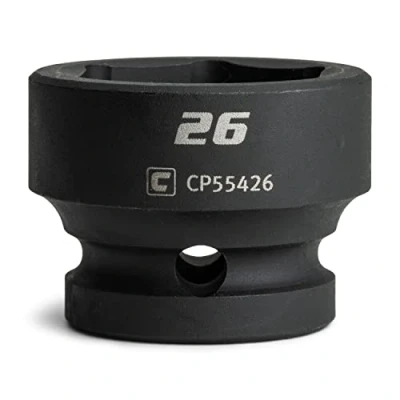 Image of Capri Tools 26 mm Stubby Impact Socket, 1/2 in. Drive, 6 Point, Metric