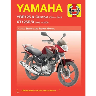 Image of Yamaha YBR125 (05 16) &amp; XT125R/X 09) Haynes Repair Manual (Paperback)