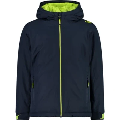 Image of CMP Kid Jacket Fix Hood, Black Blue, 128