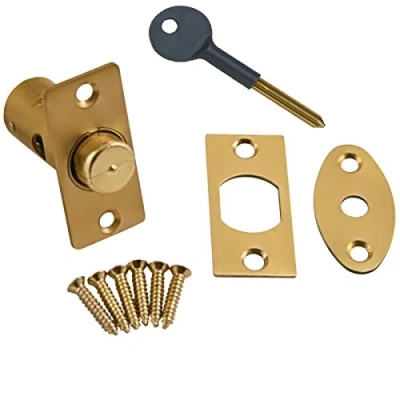 Image of Merriway BH02051 Window Security Rack Bolt and Key, Solid Brass 32mm (1.1/4 inch)