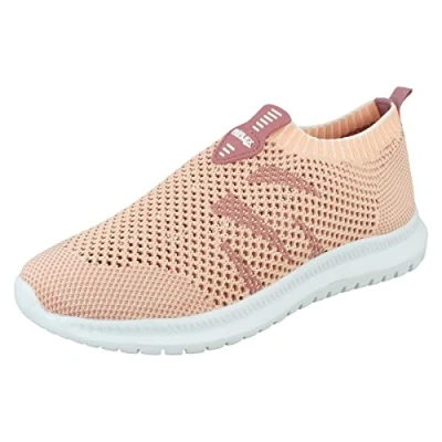Image of Ladies Reflex Casual Trainers F7202 Pink Textile UK Size 6 EU 39 US 8