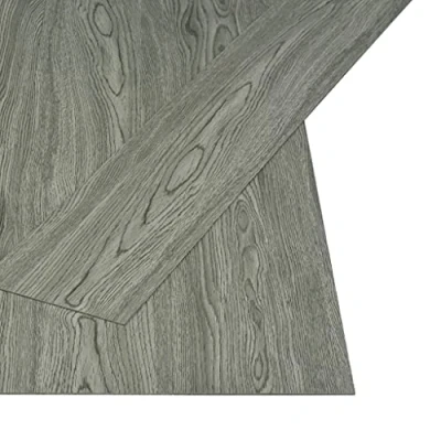 Image of vidaXL Self Adhesive PVC Grey Flooring Planks, Mimicking Natural Wood, Antistatic, Allergy Resistant, 3mm Thick, Suitable for Solid and Even Surfaces