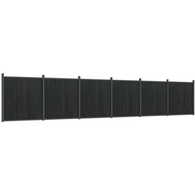 Image of vidaXL Fence Panel Grey 1045x186 cm WPC