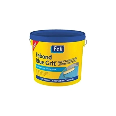 Image of Feb Febond Blue Grit Extra Grip Plaster Bonding Agent Ready To Use One Coat Application 5 Litre, 10