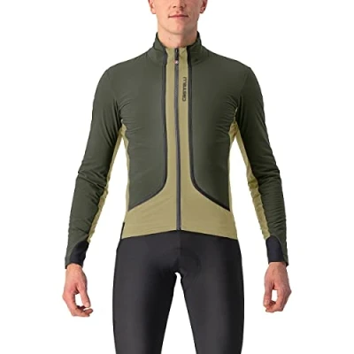 Image of CASTELLI 4522508 363 FLIGHT Jacket AIR Men&#039;s Green Tea/Military Black M