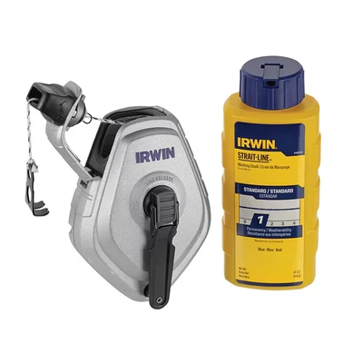 Image of IRWIN STRAIT LINE HPP Chalk Reel Set 30m &amp; Blue 113g STL10507684