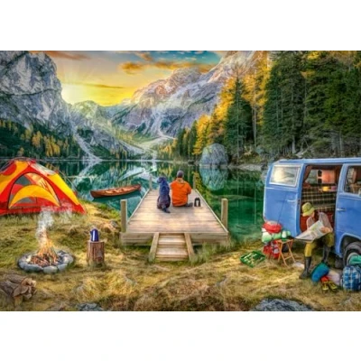 Image of Ravensburger Calm Campside 1000 Piece Jigsaw Puzzles for Adults and Kids Age 12 Years Up Nostalgia