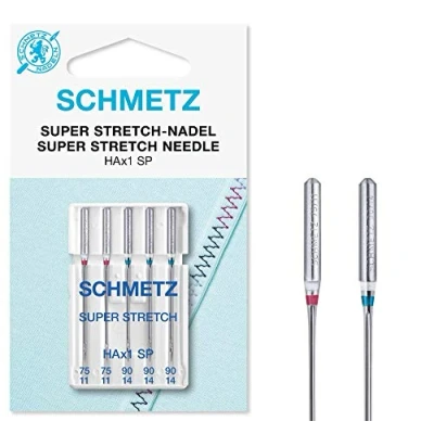 Image of Schmetz Super Stretch HAx1 SP Assortment Sewing Machine Needles, Mixed Assorted Sizes 75/11 &amp; 90/14