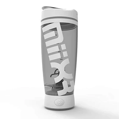Image of Promixx Original Shaker Bottle (MiiXR Edition) Battery powered for Smooth Protein Shakes BPA Free, 600ml Cup (White/Grey)