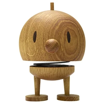 Image of Hoptimist Scandinavian Design Large Wooden Bumble Height 13.5 cm, Diameter 10 cm Oak
