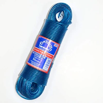 Image of Quality Everlasto 15m &#039;Wyercentor&#039; Steel Core Clothes/Washing Line 3.5mm Thick Blue