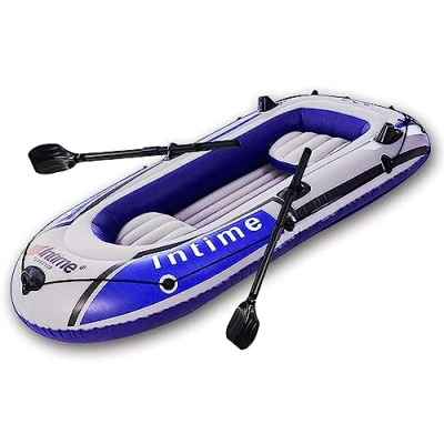 Image of Inflatable Boat Canoe, Raft Rubber Boat, Portable Fishing