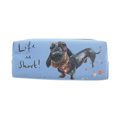 Image of Blueprint Collections Snowtap Pencil Case Dachshund Stationery Makeup Bag Cosmetic Travel
