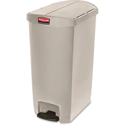 Image of Rubbermaid Commercial Products 1883551, 68 Litre End Step On Resin Wastebasket Beige