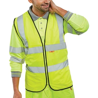 Image of FIRE RETARDANT HI VIS WAISTCOAT SATURN YELLOW XXXL