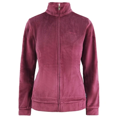 Image of Champion Long Sleeve Zip Up Sweashirt Womens Purple Fleece Jumper 106202 1431