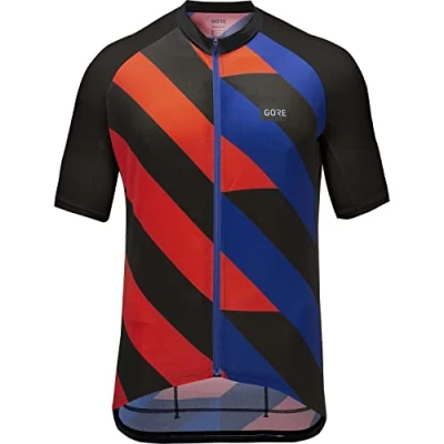 Image of GORE WEAR Mens Signal Jersey Vest, Black/Fireball, S EU