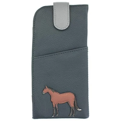 Image of Mala Leather Best Friends Collection Glasses Case 5157_65 Grey